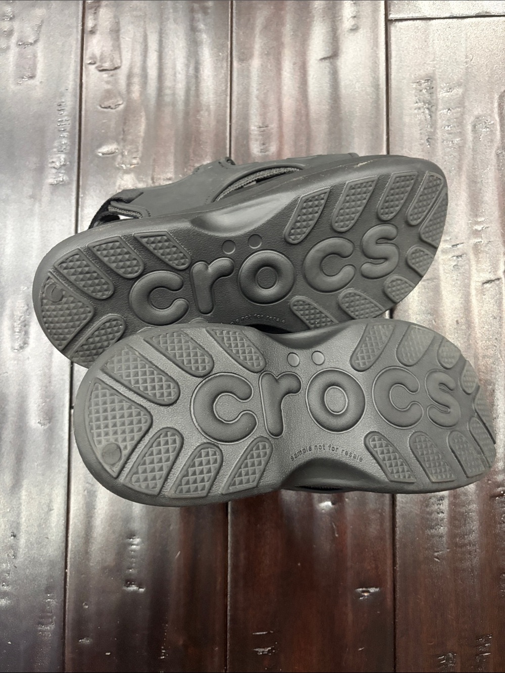 CROCS womens Black Multi-Strap Sport Sandals - Picture 2 of 3